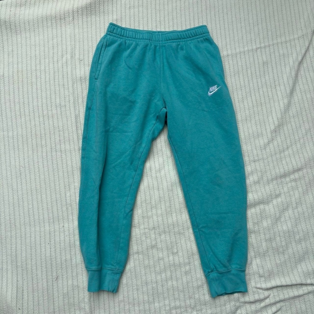Nike Blue Teal Cuffed Sweatpants Size S Women's Casual Loungewear Pants